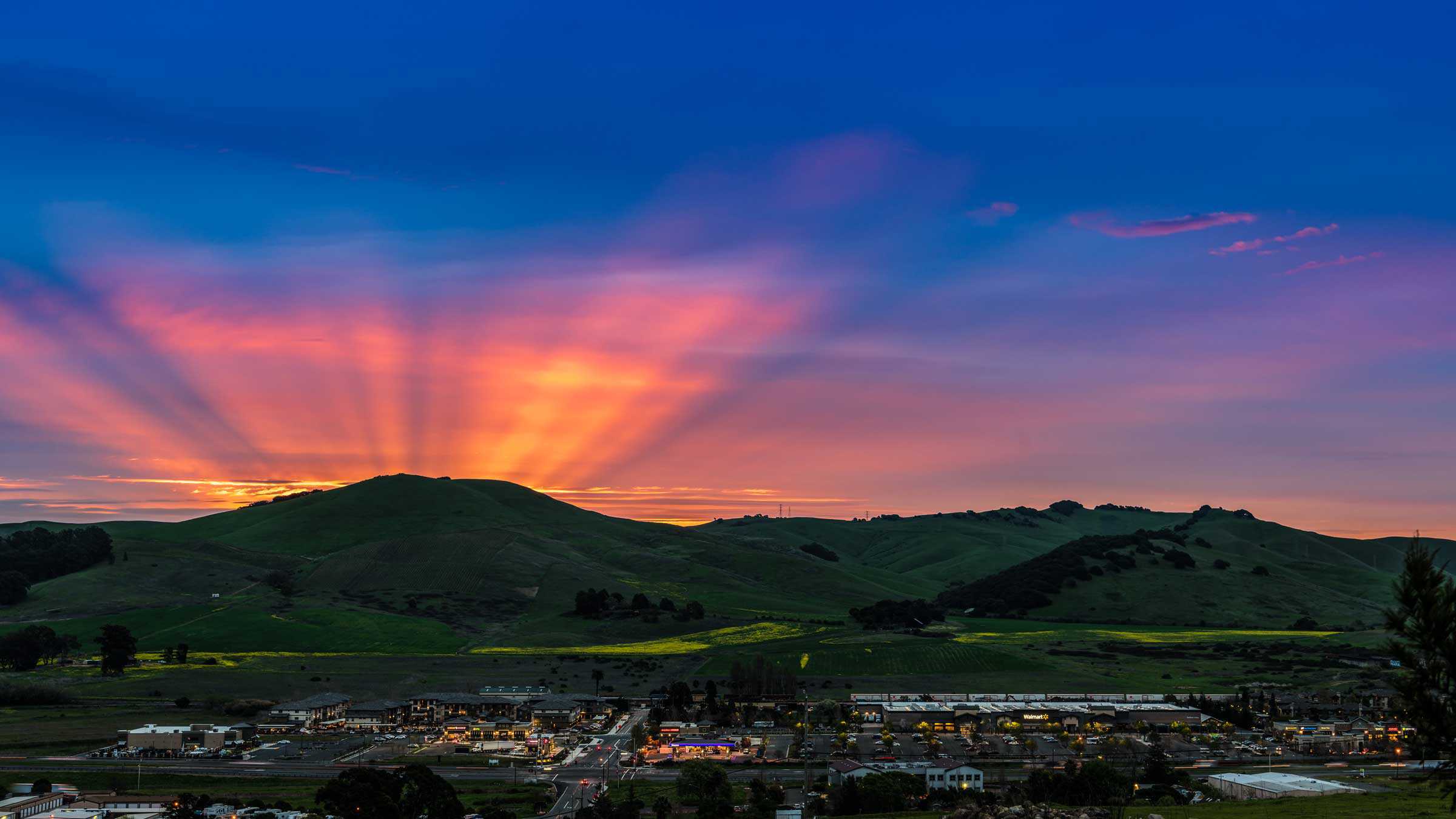 Sunset in American Canyon, Napa Valley