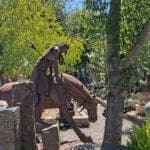 Horse and rider stature at Fabbri Statuary